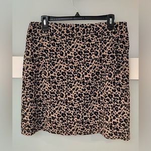 Loft leopard print mini skirt. New without tags. Size 10 Tall